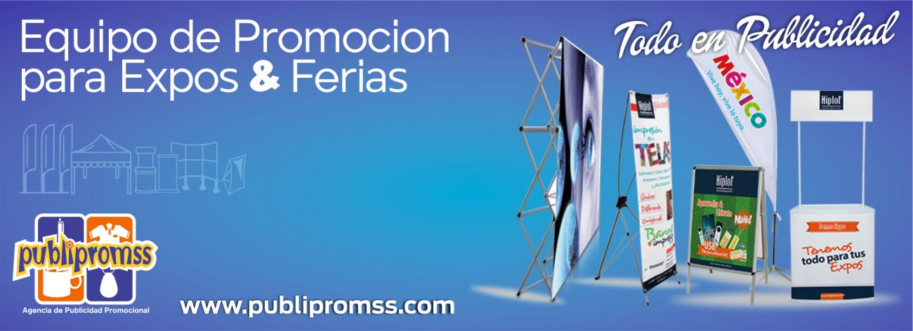 banners display y equipo de promocion publipromss