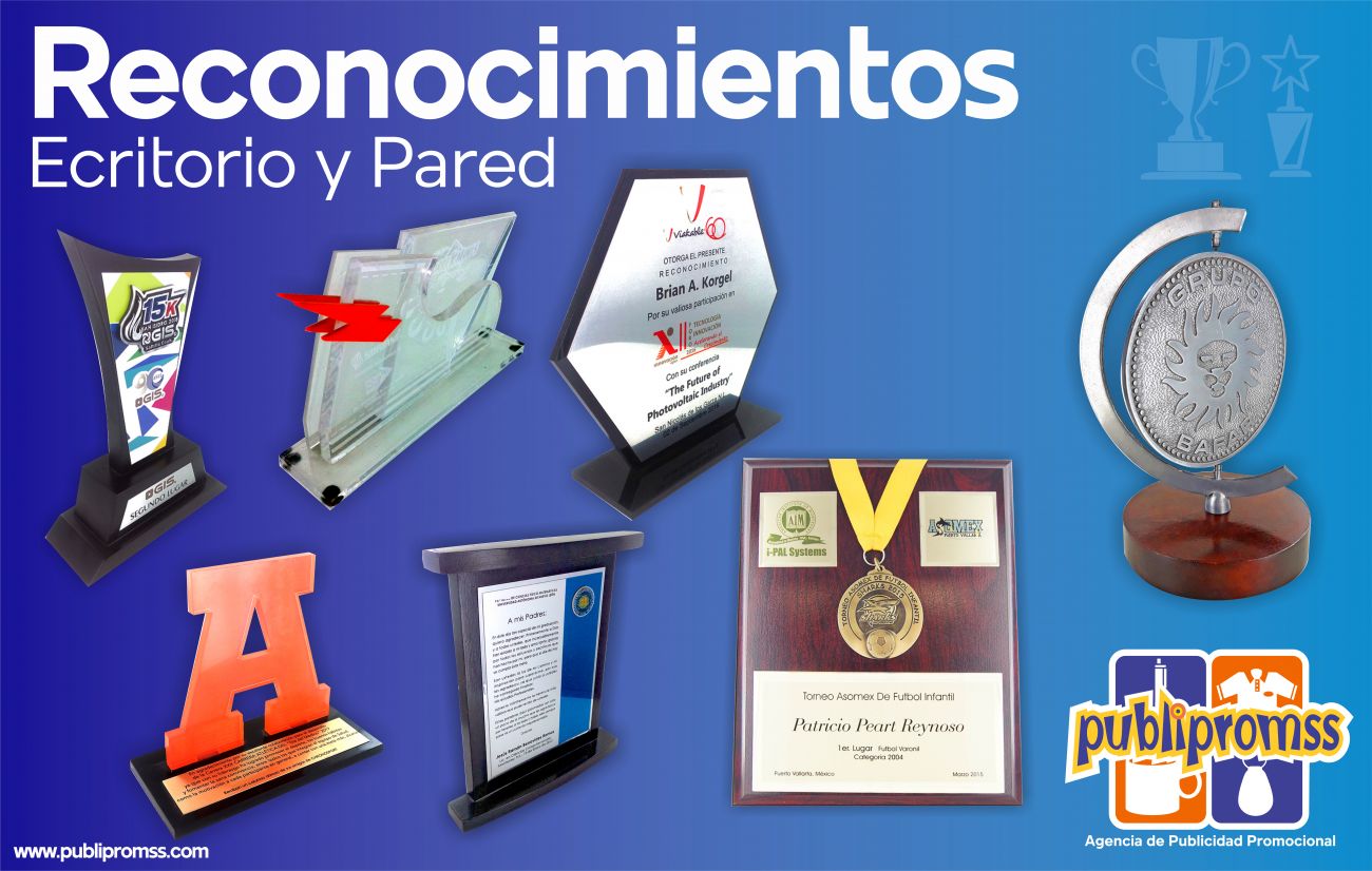 reconocimientos de escritorio y pared publipromss