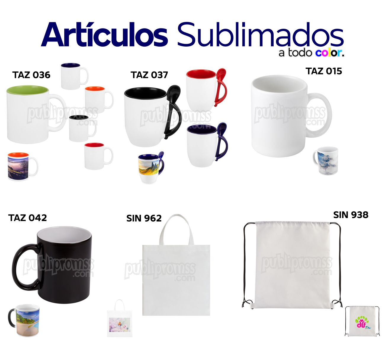 ARTICULOS SUBLIMADOS PUBLIPROMSS
