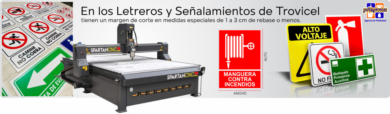 LETREROS EN TROVICEL EN CORTE DE ROUTER DE CORTE CNC